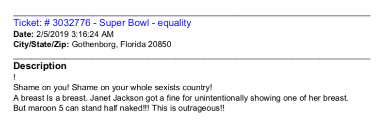 Illustration for article titled America Vs. Adam Levine's Nipples: All The FCC Viewer Complaints About The Super Bowl Halftime Show